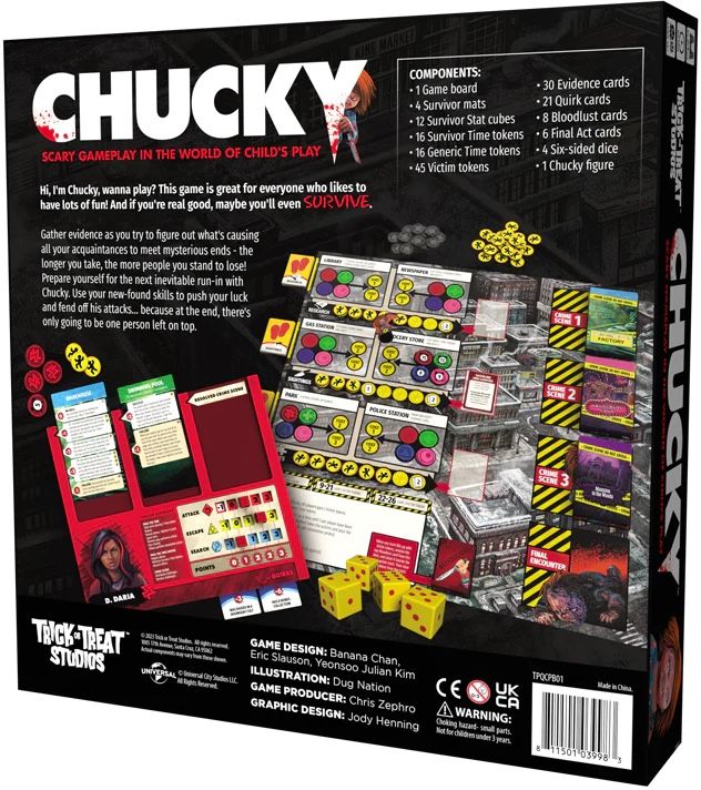 Childs Play Chucky, Strategy Board Game, For 2 to 4 Players and Ages 14+, by Trick Or Treat Studios