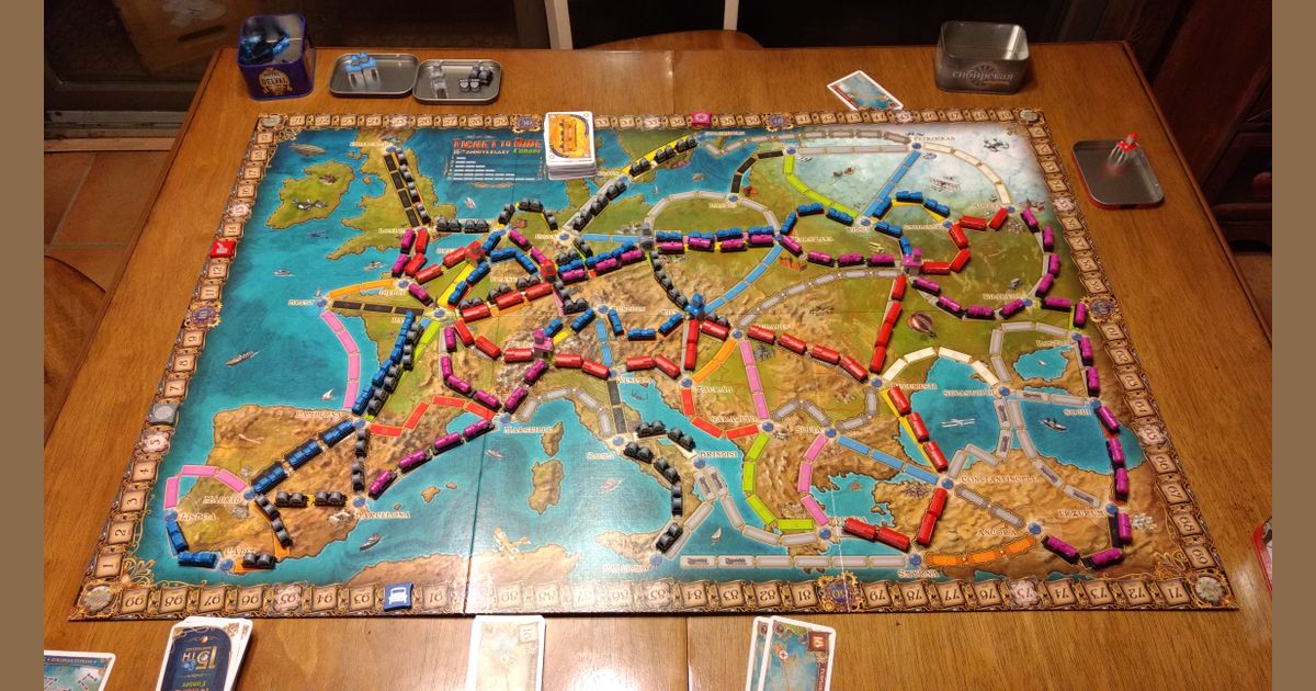 ticket to ride europe board game 15th anniversary