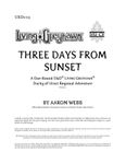 RPG Item: URD2-03: Three Days from Sunset