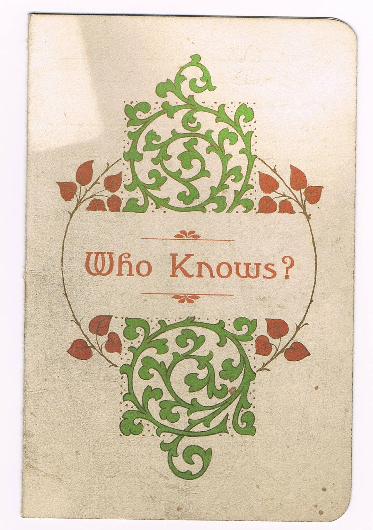 Who Knows? box art