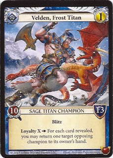 Epic Card Game: Velden, Frost Titan Alternate Art Promo Card