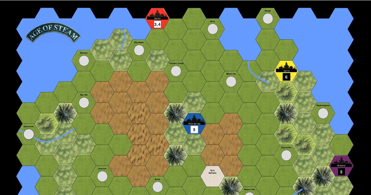 Australia (fan expansion for Age of Steam) Board Game BoardGameGeek