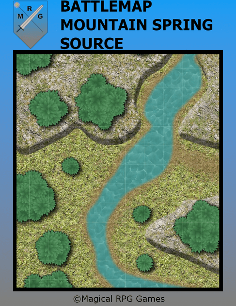 Battlemap Mountain Spring Source | RPG Item | RPGGeek