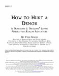 RPG Item: IMPI1-5: How to Hunt a Demon