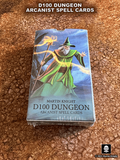 D100 Dungeon: Arcanist Spell Cards