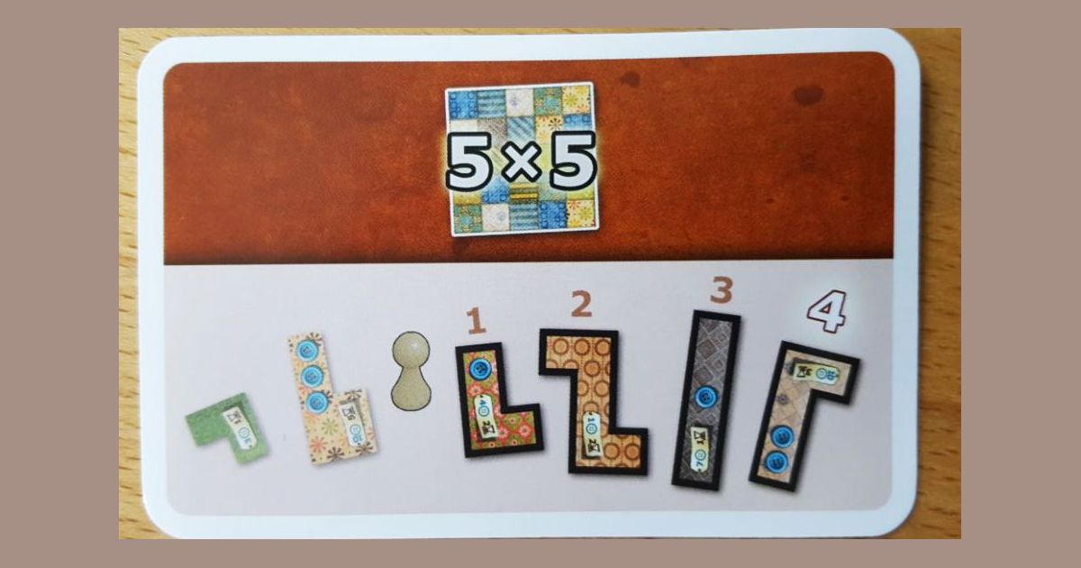 Patchwork 5x5 Bonuskarte Board Game BoardGameGeek