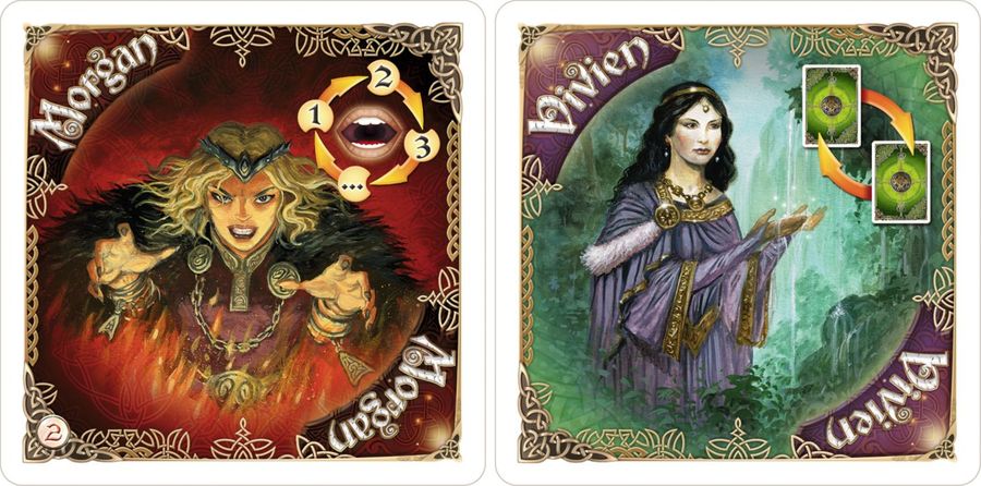 Shadows over Camelot: The Card Game, Days of Wonder, 2012 – Morgan makes you count, at least in this instance; Vivien tests your loyalty (image provided by the publisher)