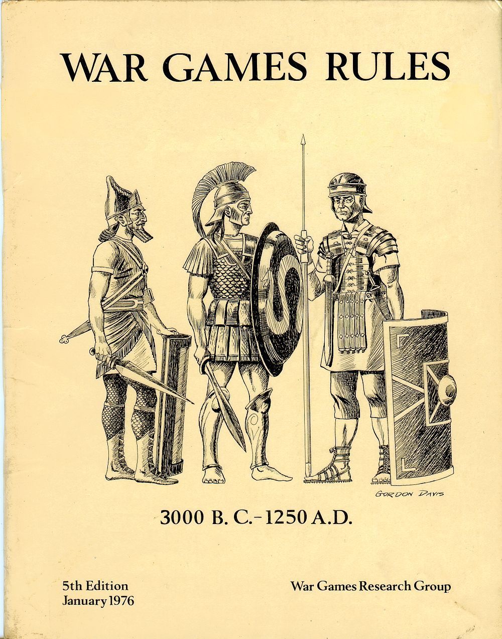 War Games Rules 3000 BC to 1250 AD box art