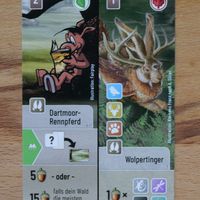 Forest Shuffle: Dartmoor – Dartmoor Rennpferd / Wolpertinger Promo Card
