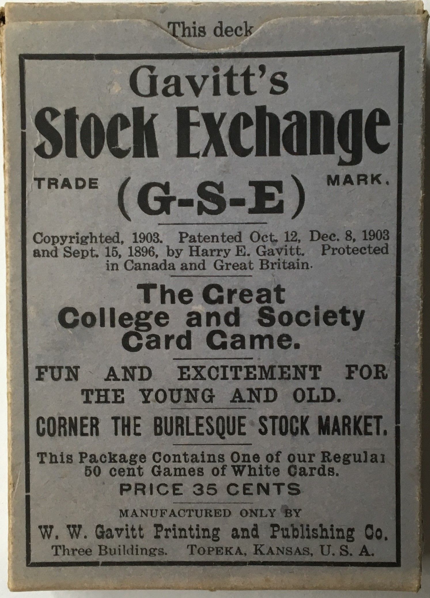 Gavitt's Stock Exchange