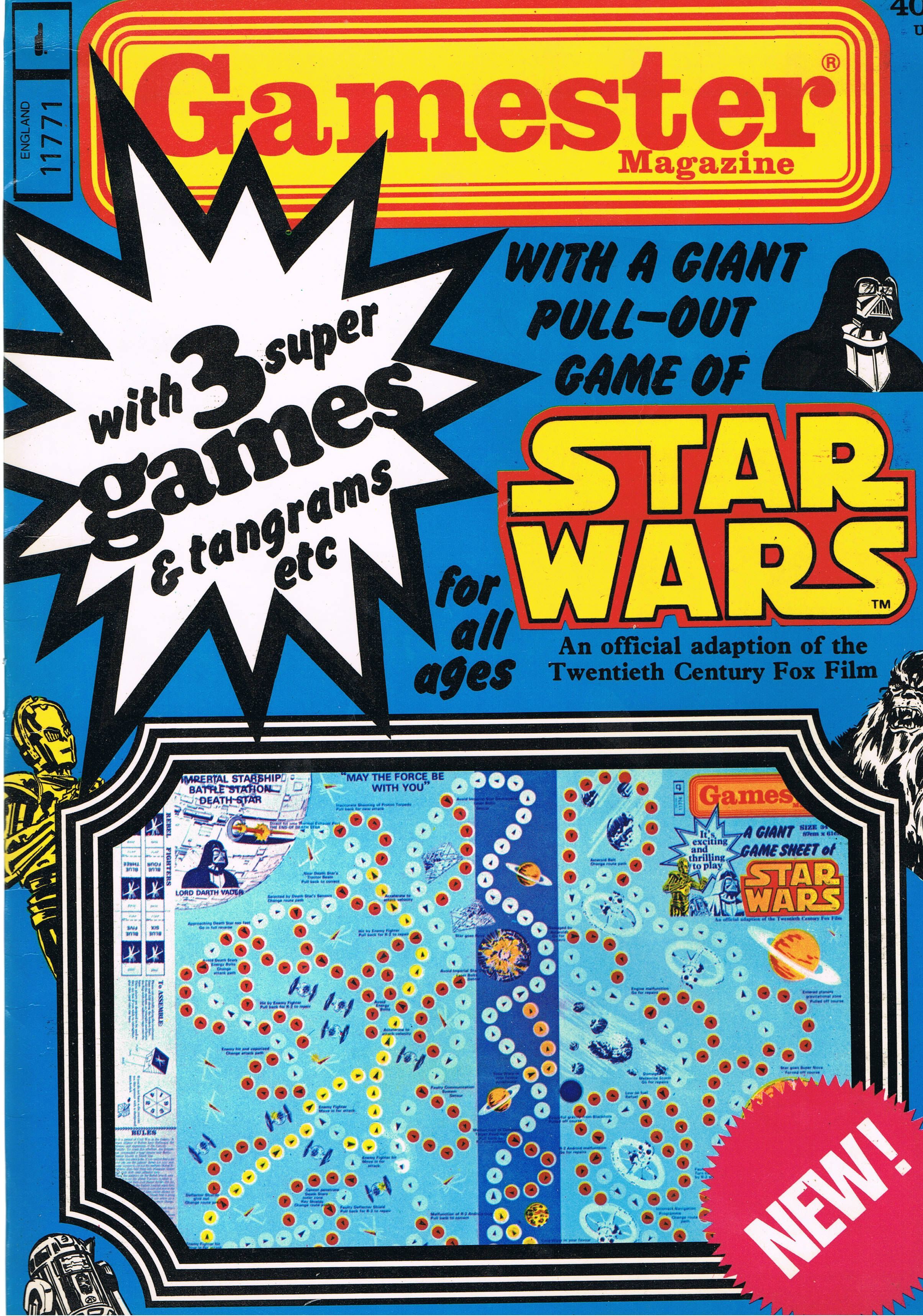 A Giant Game Sheet of Star Wars box art