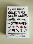 A game about selecting seven cards, speedily searching for synergies.