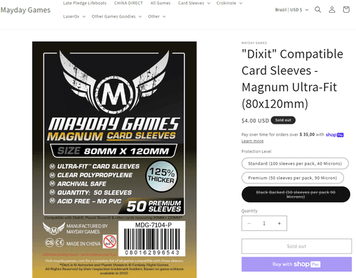 Opaque sleeves? | BoardGameGeek