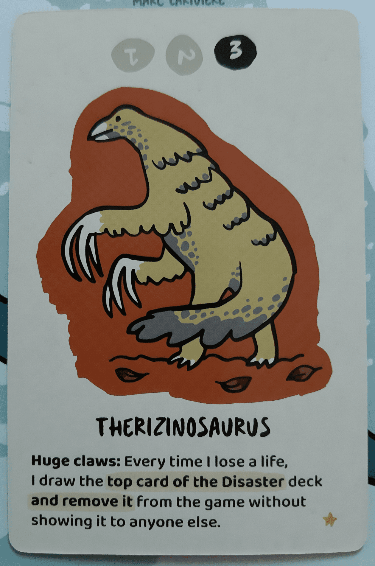 Very Bad Lands: Therizinosaurus Promo Card