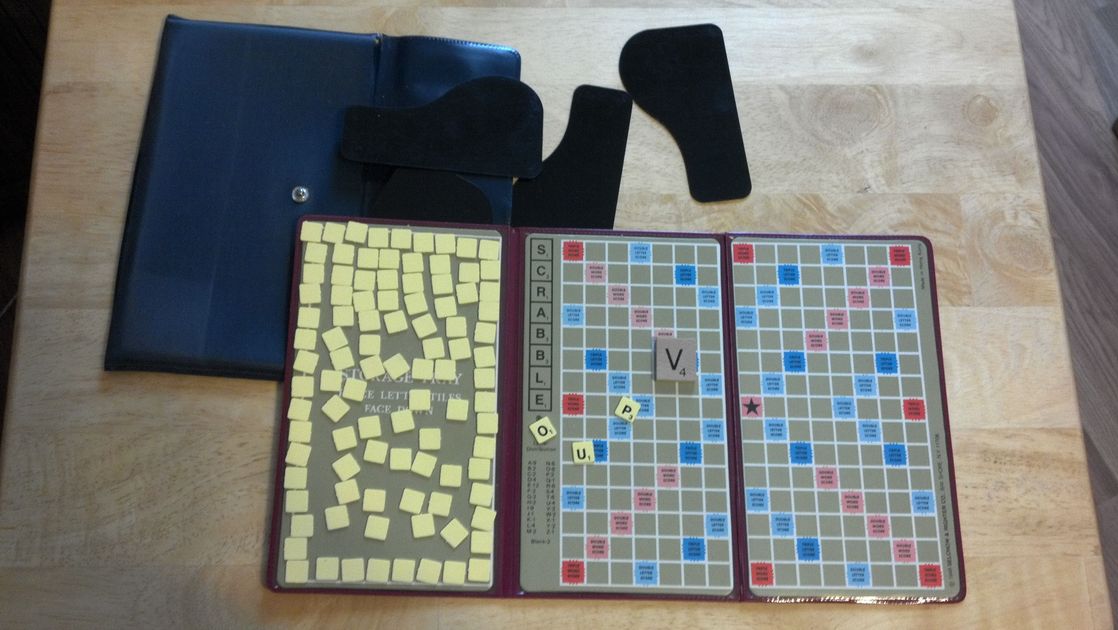Tiles Racks Pad Board Scrabble Game Folio Travel Replacement Pieces & Parts 