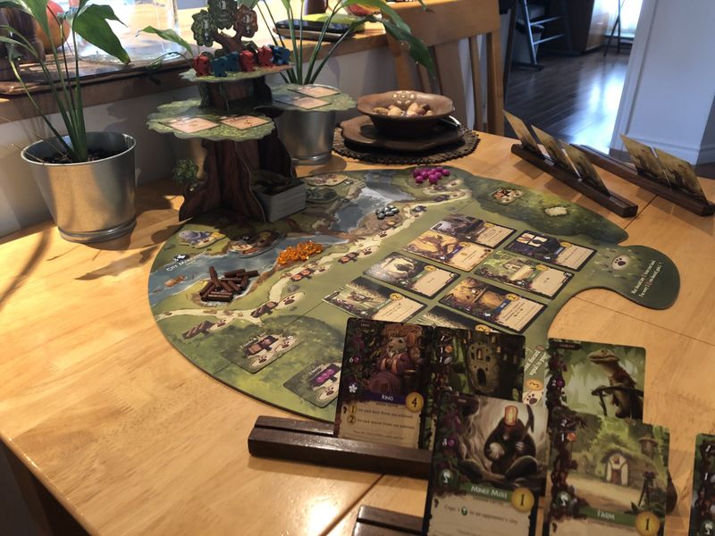 This game fits so well on our table, with the nut bowl and plants, were thinking of leaving it there permanently...