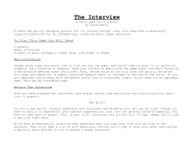 RPG Item: The Interview