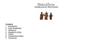 Blades of Bronze: Fast play rules for 15mm Ancients