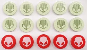 On Mars: Alien Invasion – Heat-Transferred Wooden Alien Action Tokens