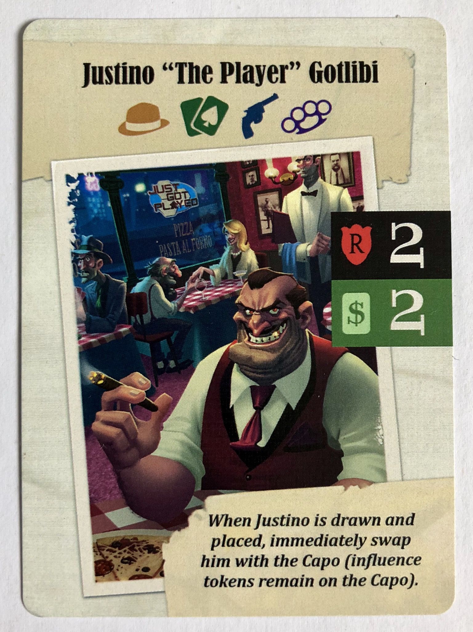 Nothing Personal: Justino "The Player" Gotlibi Promo Card