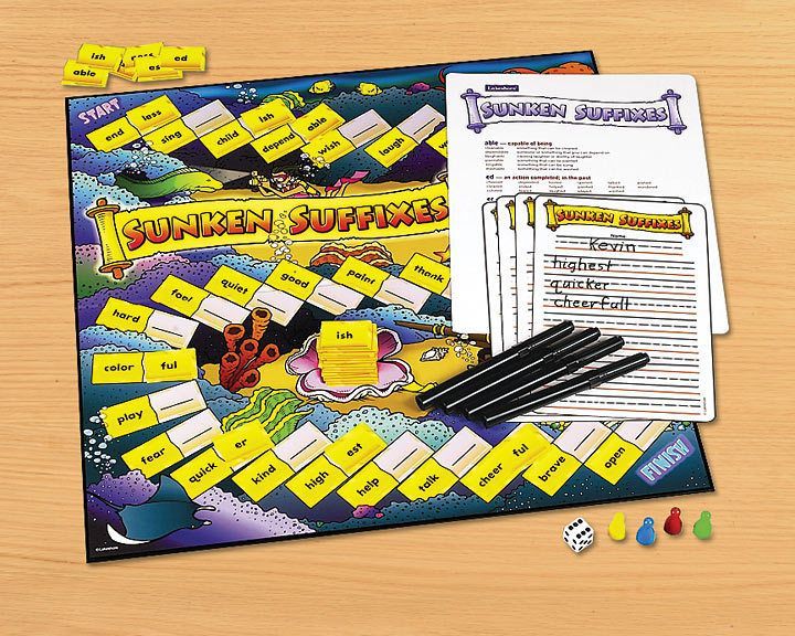 Sunken Suffixes Vocabulary Game