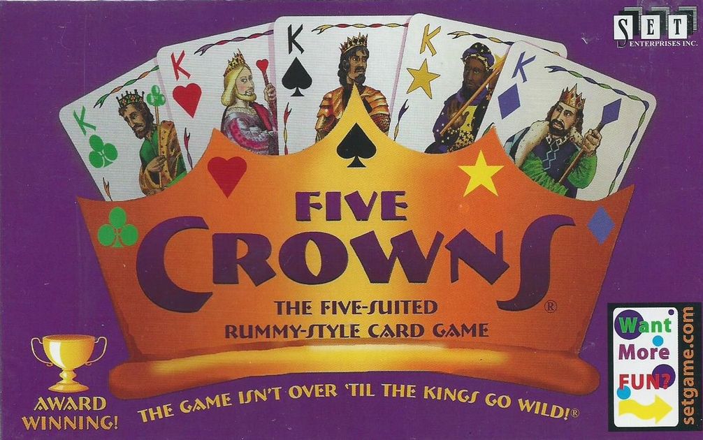 Set Enterprises Five Crowns 5 Suited Rummy Style Card Game 10 Best Game Awards 