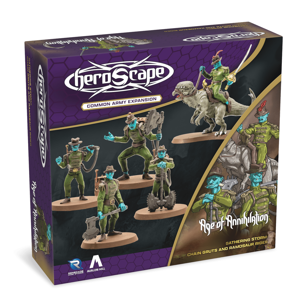 Heroscape: Chain Gruts & Ramosaur Rider Common Army Expansion