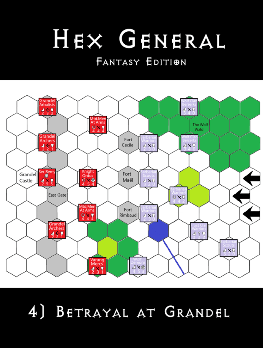 Cover art for Hex General: Fantasy Edition – 4) Betrayal at Grandel