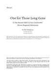 RPG Item: DYV3-06: One for Those Long Gone