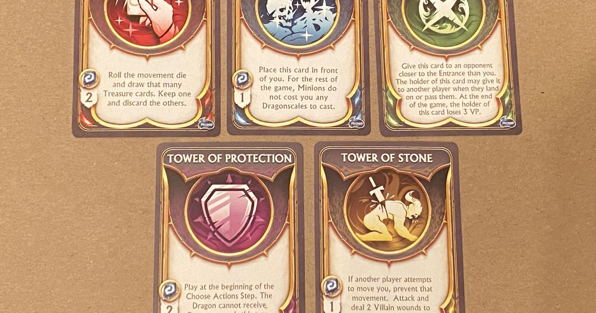 Dragonscales Dice Tower 2020 Promo Cards Board Game BoardGameGeek