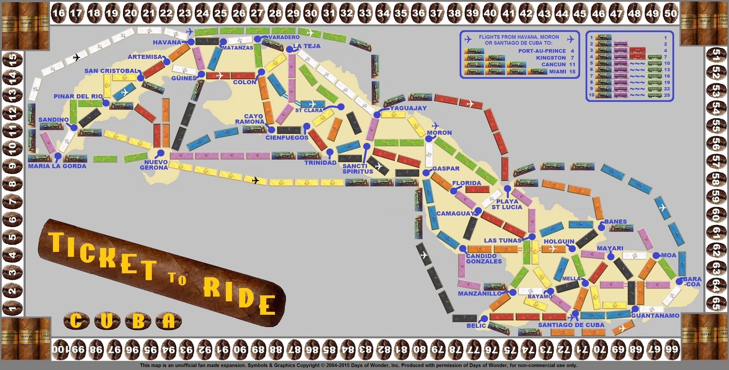 Cuba (fan expansion for Ticket to Ride)