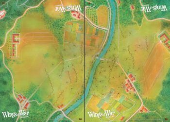WINGS OF GLORY EXPANSION COUNTRYSIDE GAME MAT FOR BOARD GAME 