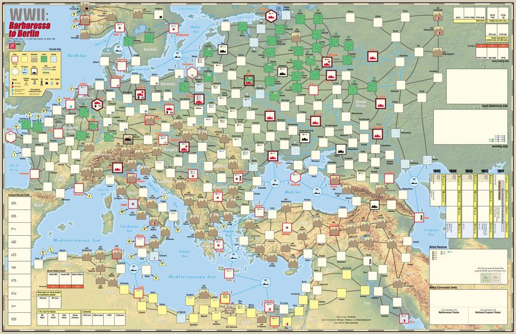 【タイムセール！】 World War II: Barbarossa to Berlin Deluxe Map | Image その他