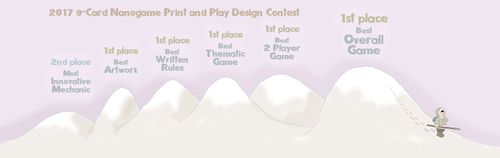 Wip First Snow 2017 9 Card Nanogame Pnp Design Contest Best Overall Game Boardgamegeek