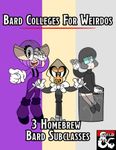 RPG Item: Archetypes for Weirdos: Bard Colleges for Weirdos