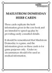 RPG Item: Maelstrom Domesday Herb Cards