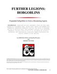 RPG Item: Further Legions: Hobgoblins