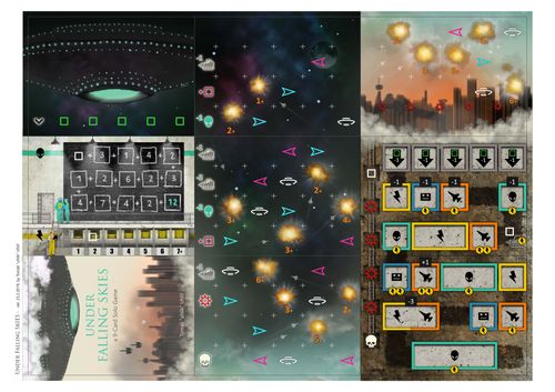 Wip Under Falling Skies 19 9 Card Game Print And Play Design Contest Contest Ready Boardgamegeek
