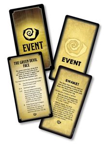 Betrayal at House on the Hill and Baldur's Gate Promo Cards: Green Devil Face & Snake