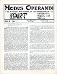 Issue: Modus Operandi (Volume 1, Issue 4 - Spring 1983)