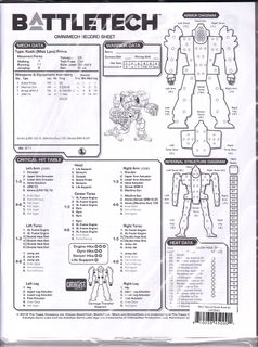BattleTech: Reinforcements – Record Sheets Book #1
