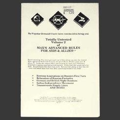 Totally Untested Volume 2 of Max's Advanced Rules for Axis & Allies