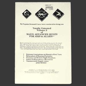 Totally Untested Volume 2 of Max's Advanced Rules for Axis & Allies