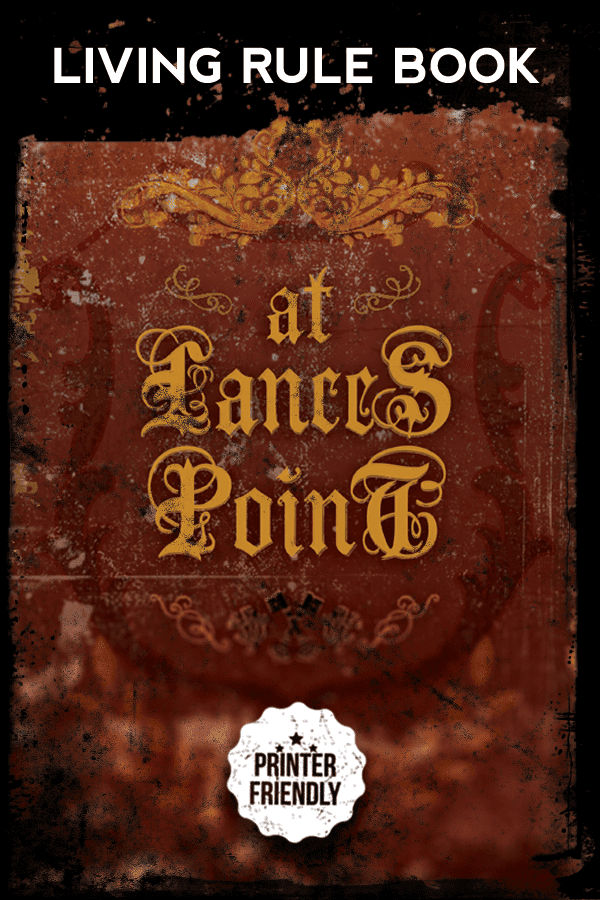At Lances Point: Living Rule Book doboz