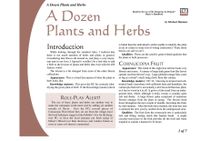 RPG Item: A Dozen Plants and Herbs