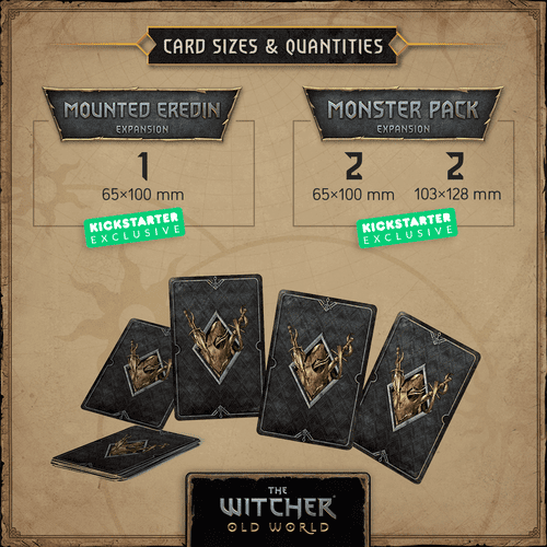 Official sleeve sizes and card count? The Witcher Old World