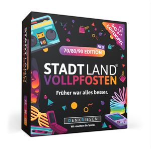 Stadt Land Vollpfosten: Das Kartenspiel – 70/80/90 Edition