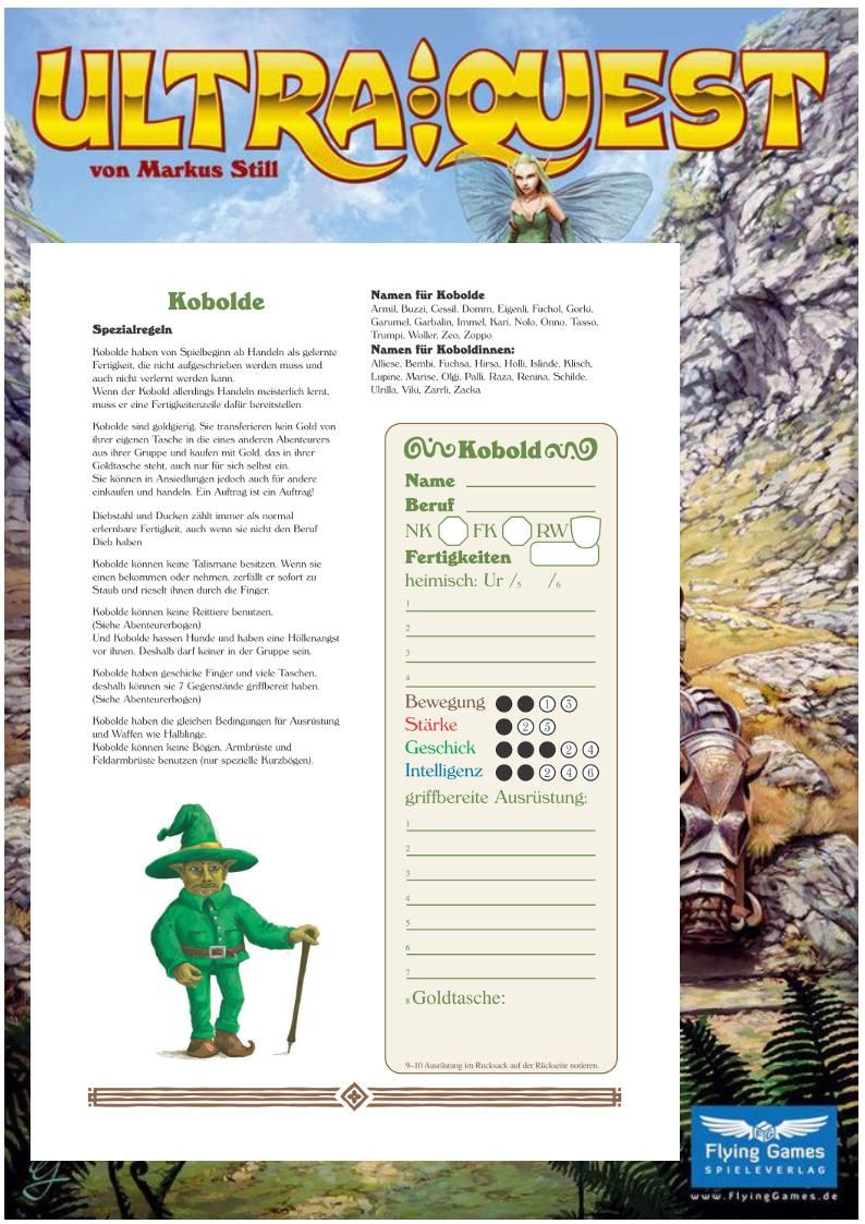 UltraQuest: Gold, Ruhm! und Ehre! – Der Kobold Character Expansion / Neuer Beruf