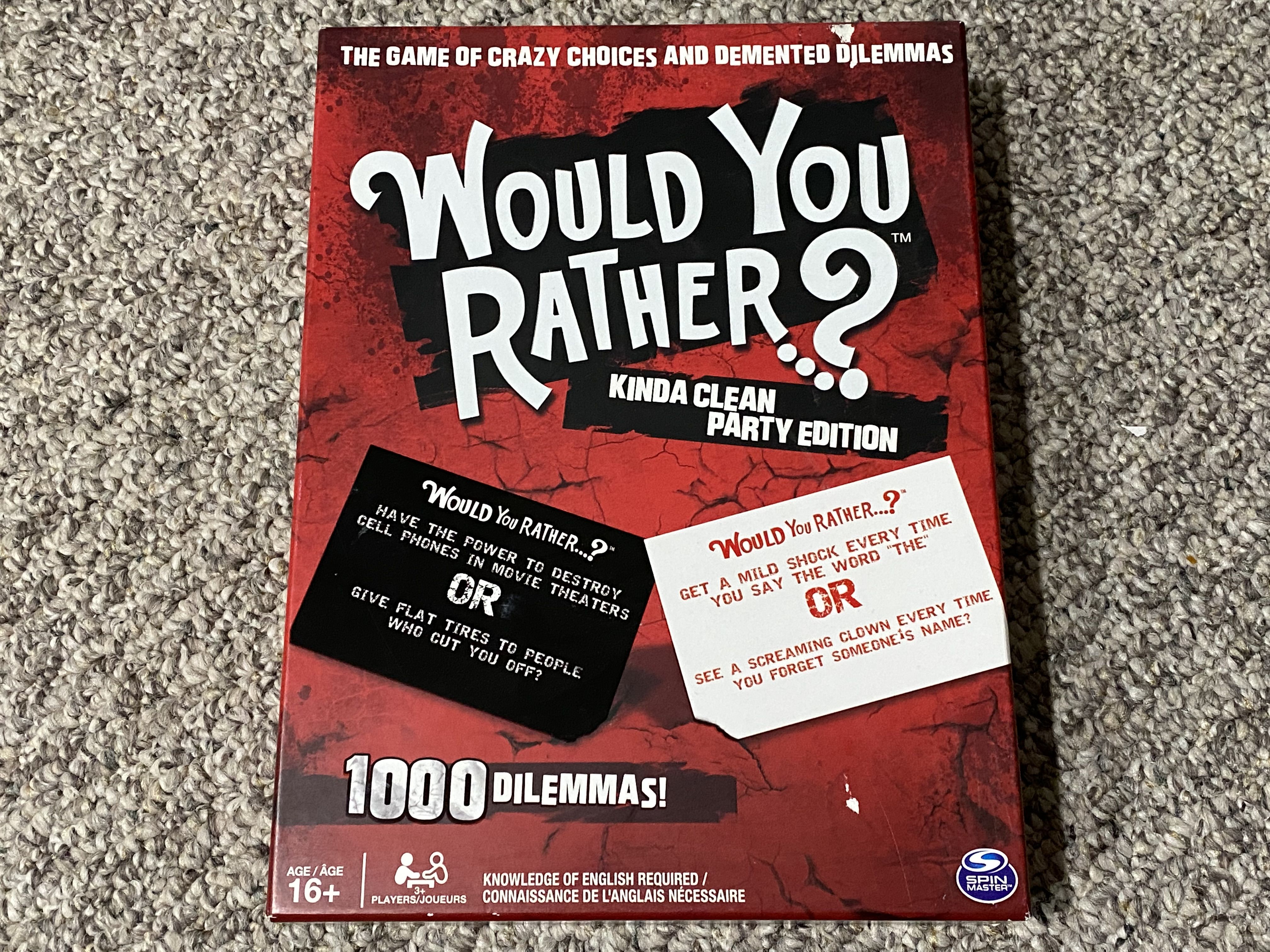 Would You Rather...? Kinda Clean Party Edition box art