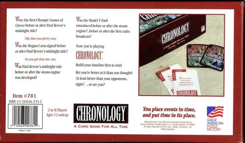 Board Game: Chronology